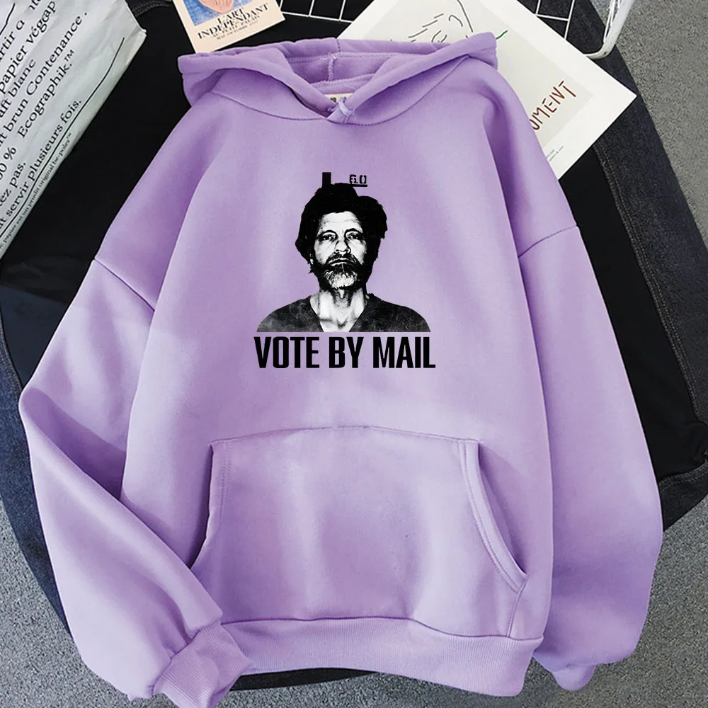 Vote By Mail Ted Kaczynski TedK Hoodies Long Sleeve Casual Winter Sweatshirts Mens Streetwear Moletom Masculino Male Ropa Hombre