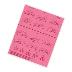 Eyelash Training Chart Practice Eyelash Mapping Chart Eyelash Book Extension