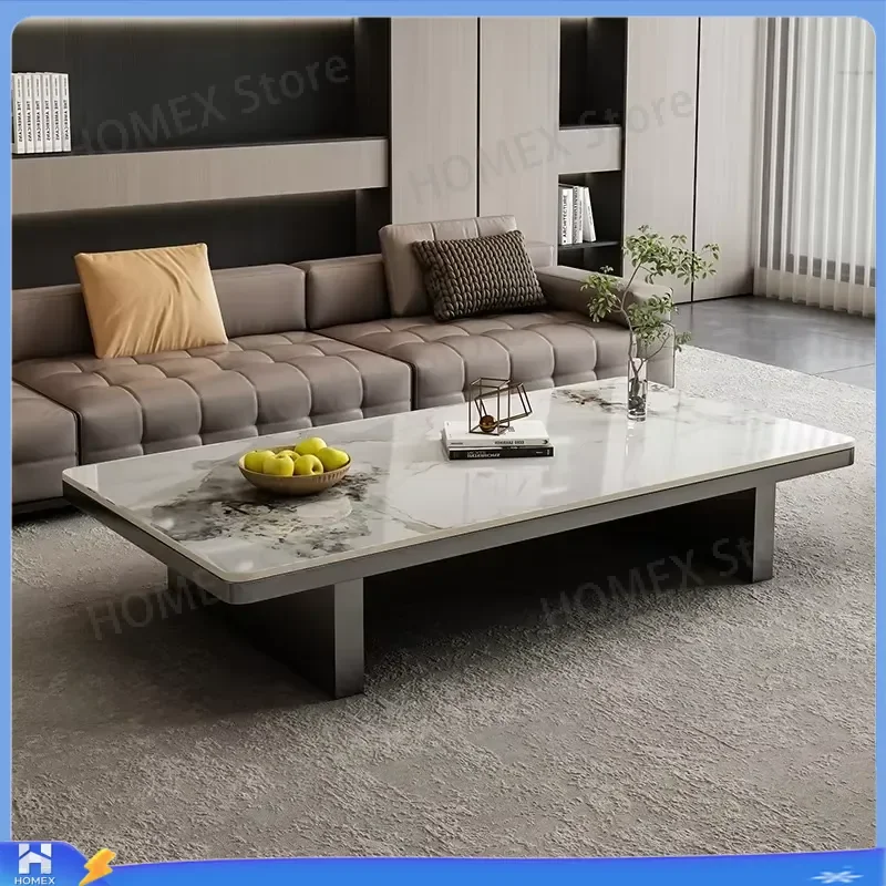 Modern Minimalist Coffee Table Italian Style Simple Side Table for Bedroom Living Room Home Furniture Writing Desk Computer