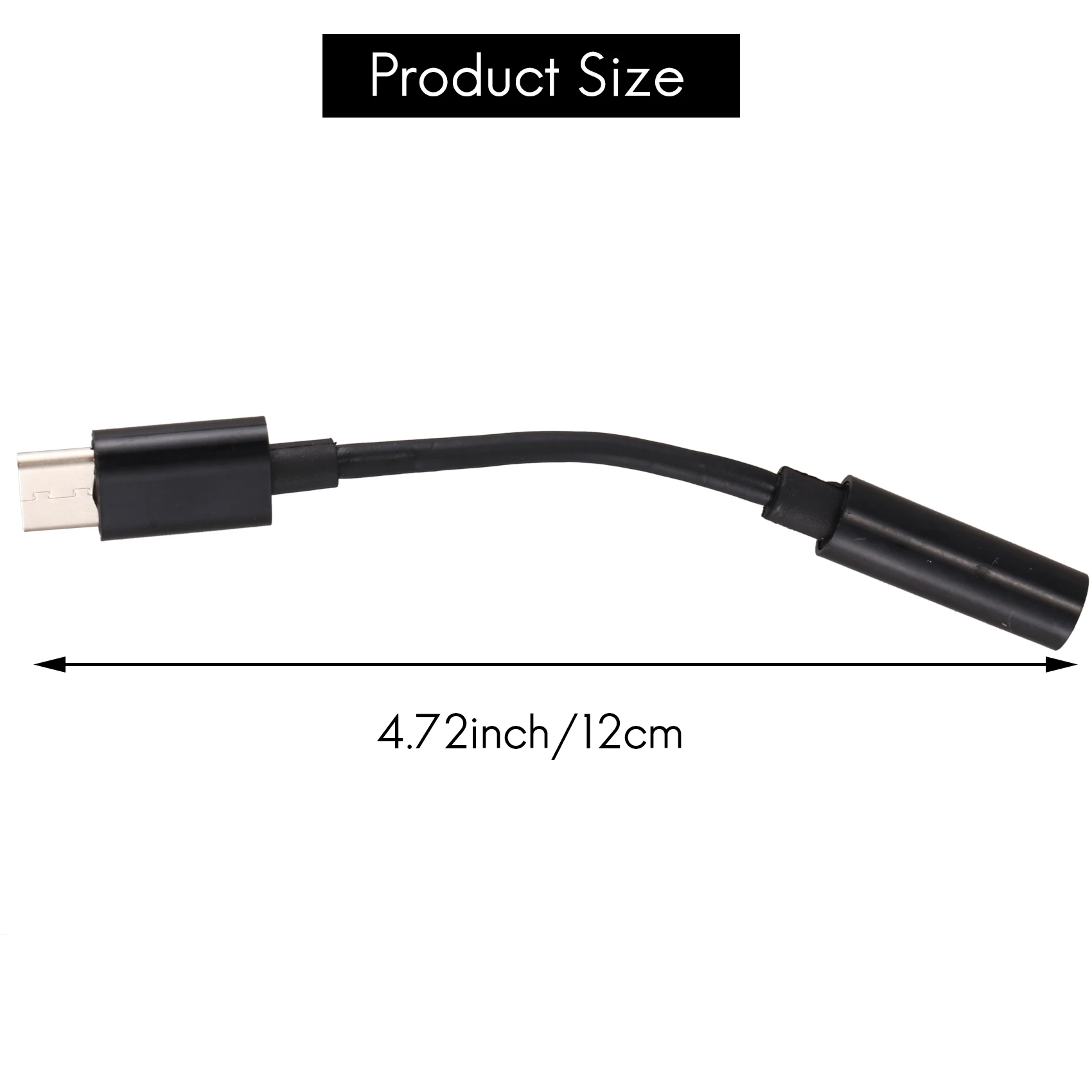 ABGN 3Pcs Type C to 3.5mm Headphone Audio Adapter,USB-C to 3.5mm Female AUX Microphone Connector Cable for Moto Z, Le 2/Le Pro 3