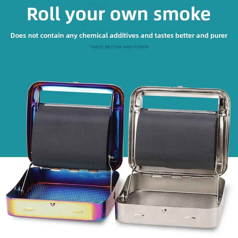70/78/110mm Manual Cigarette Rolling Machine Tobacco Box Storage Lighter Cigarette Case DIY Roll Paper Pipe Smoking Accessories view 3