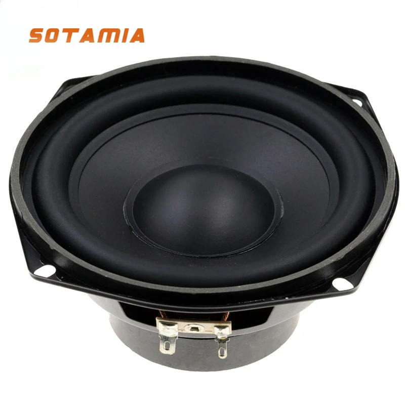 

SOTAMIA 1Pcs 5.25inch Subwoofer Audio Loudspeaker 4 Ohm 25W Rubber Edge Waterproof Outdoor Speaker DIY Music Bluetooth Speaker