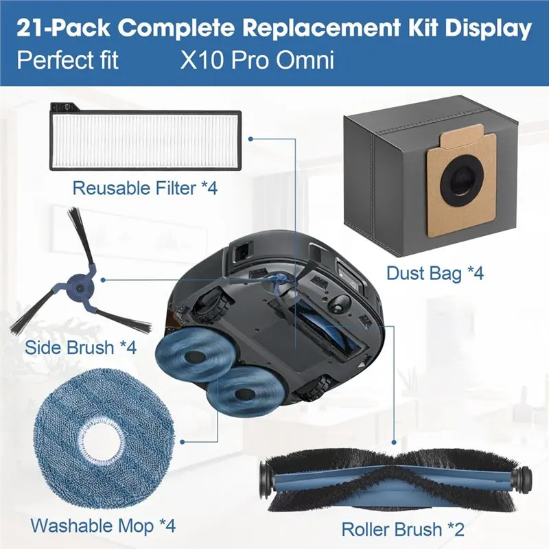 [HOT!A24R】 Cleaning Performance Parts X10 Pro Omni Maintenance Vacuum Accessories Kit