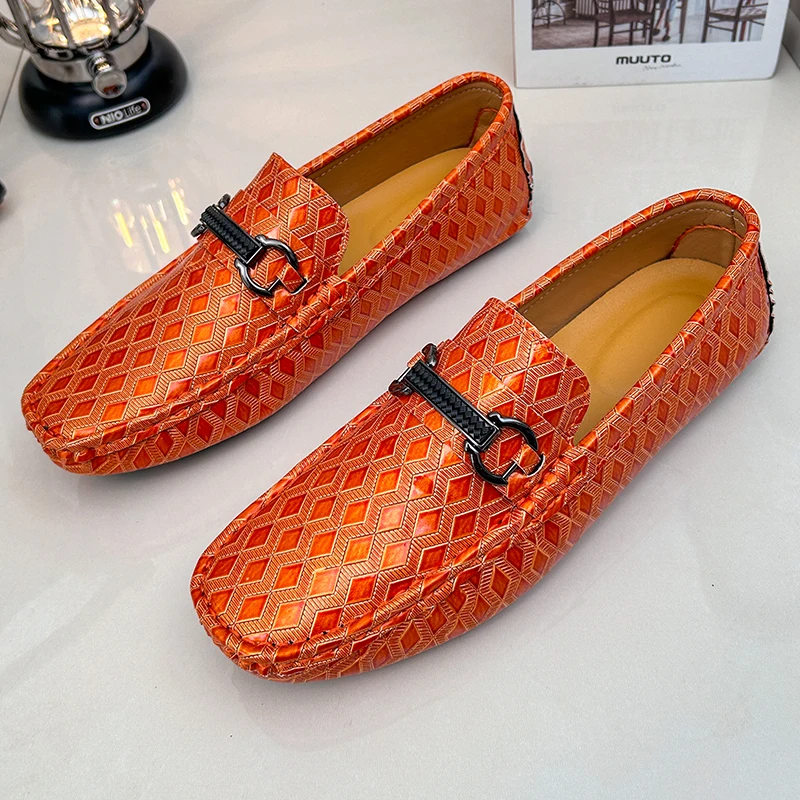 YRZL Handmade PU Leather Loafers Men Shoes Design Loafers Man Comfortable Slip on Men Loafers Size 48 Moccasins Driving Shoes