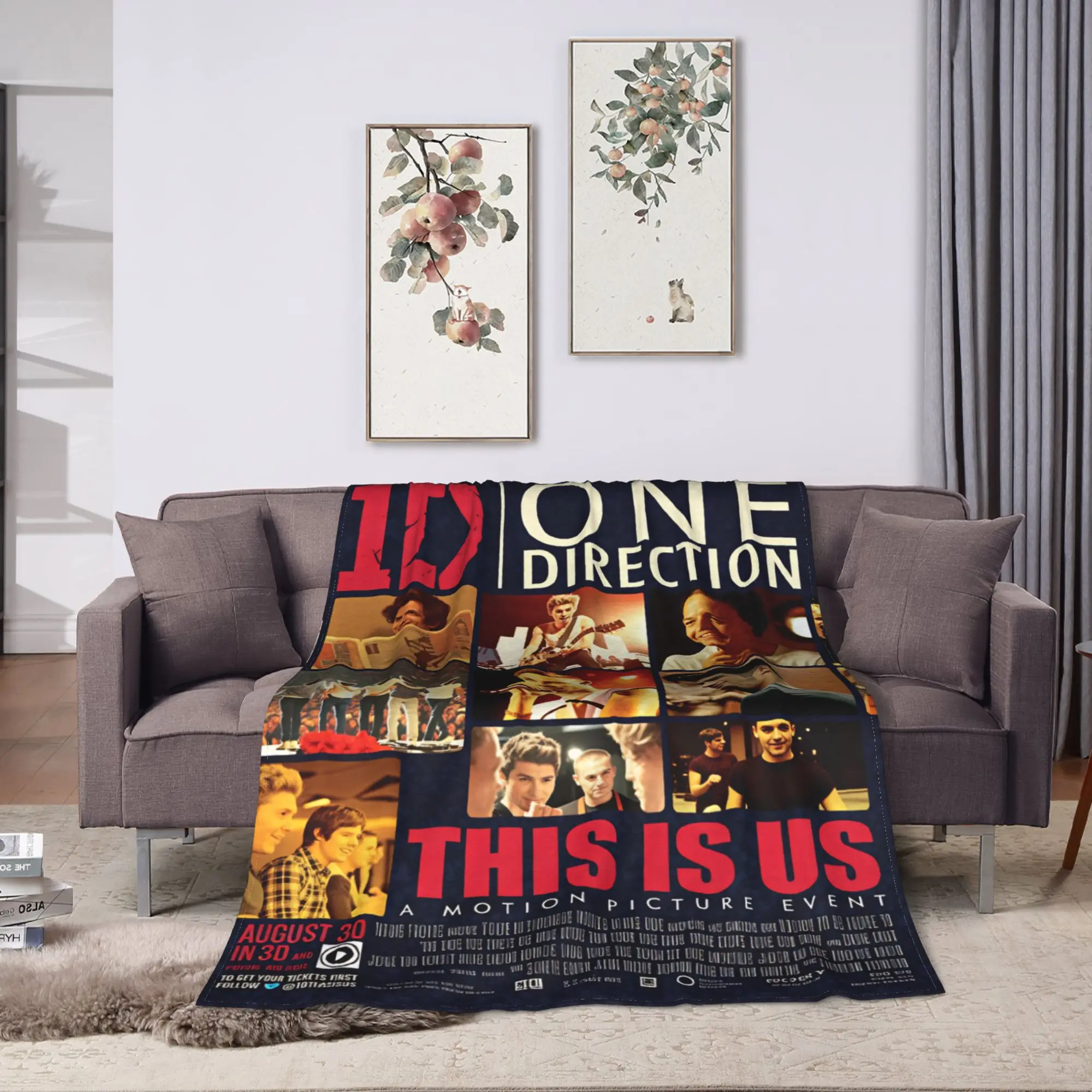 One Directions Blanket  Camping Flannel Throw Blanket For Living Room Warm Soft Customized Quality Bedspread Gift Idea