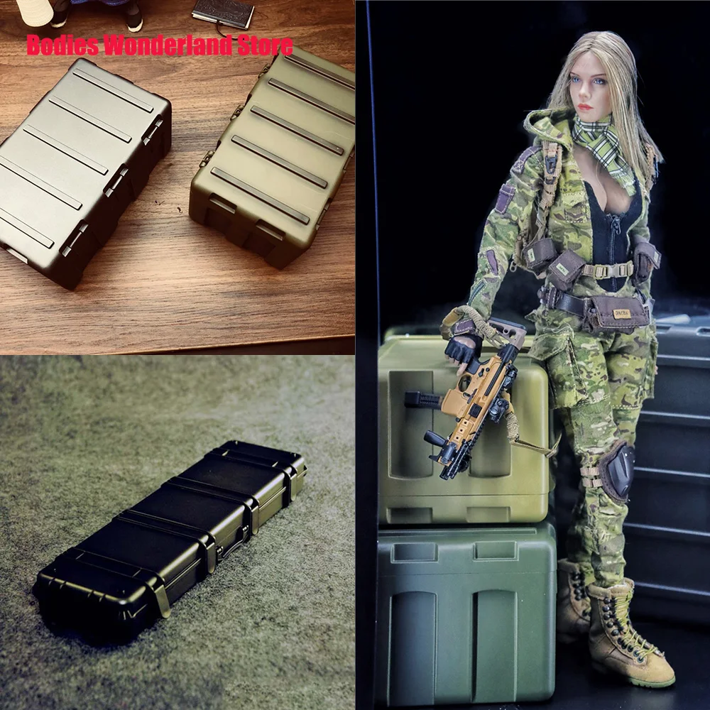 1/6 مقياس Solider المشهد اكسسوارات PG-13 صندوق سلاح معدات صندوق أدوات تخزين نموذج حاوية عسكرية لشخصية العمل 12''