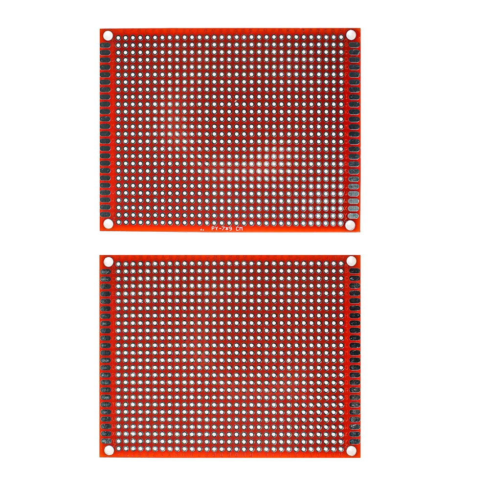 2PCS PCB Board red Double-sided Board 7*9CM PCB DIY Universal Circuit Boards