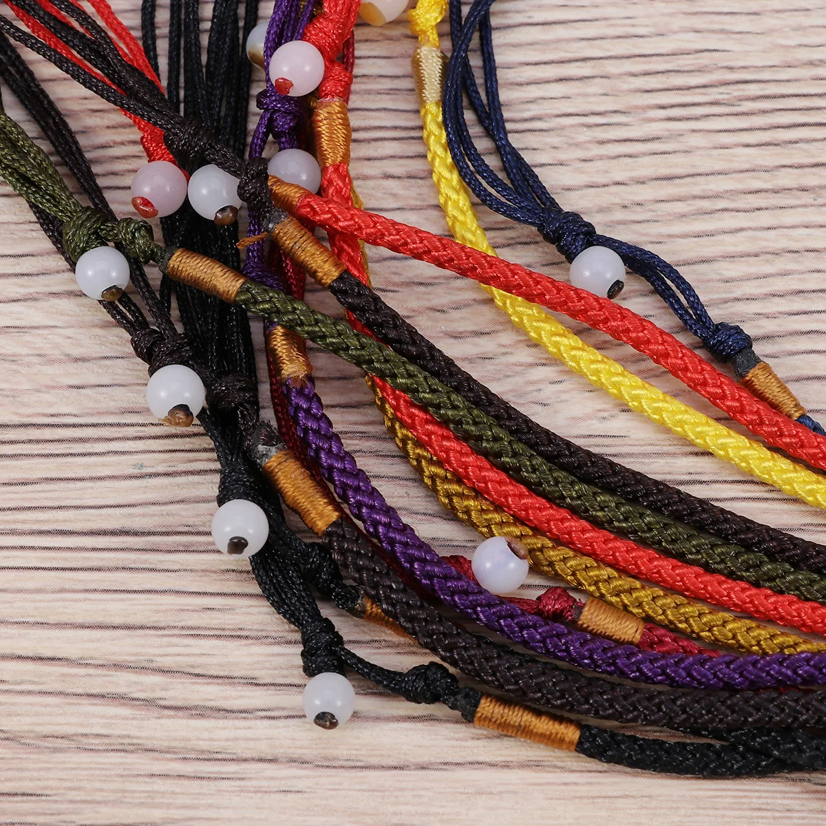 

12Pcs Pineapple Buckle Necklace Rope Hand-Woven Jewelry Rope for Bracelet Necklace Making String Beading