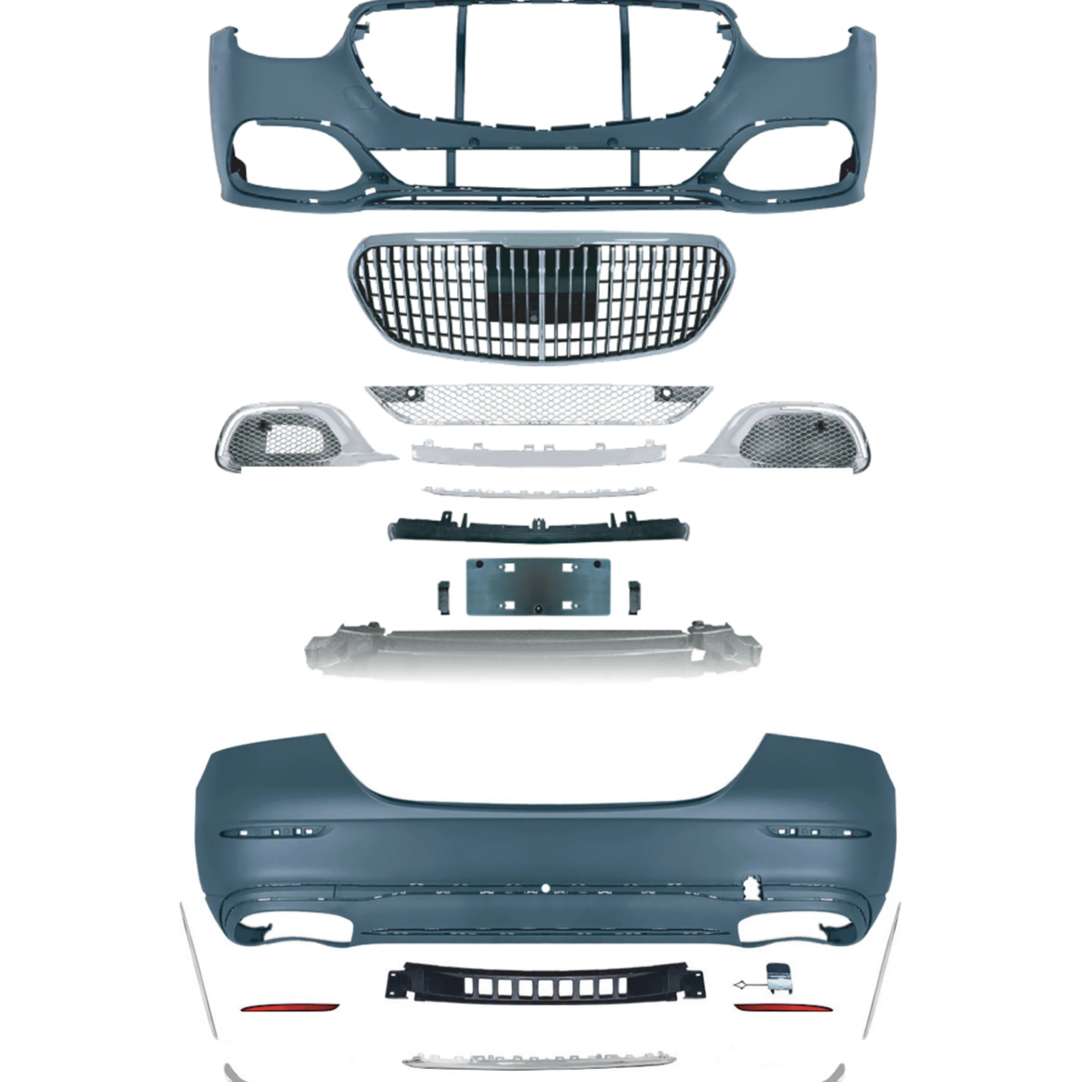 

StlfCar Bumper ForMercedess-Benzs W213 21-23Maybachs Style Car Front Lip Rear Diffuser Side Skirt Vents Spoiler Bumper Full Kits