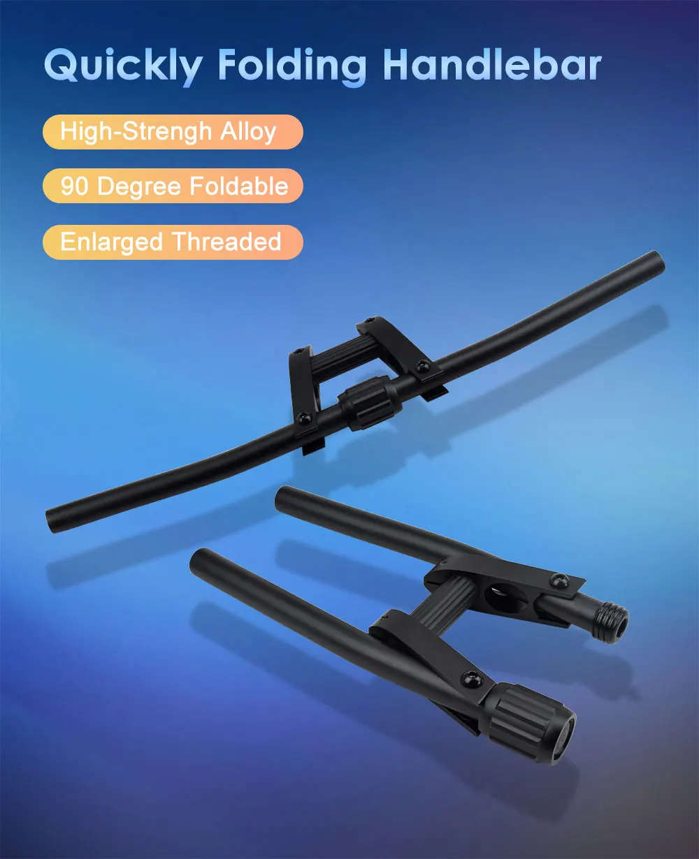Faltbarer Fahrradlenker aus Aluminiumlegierung, 25,4/31,8 x 600 mm, 90-Grad-klappbarer elektrischer Tretroller-Fahrradlenker – Detail 4
