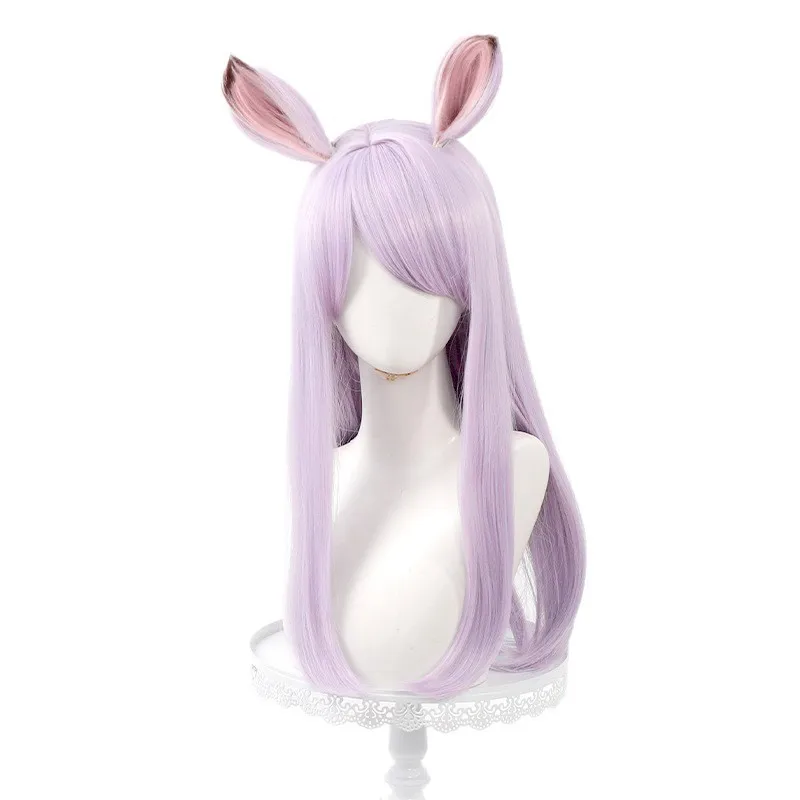 Game Pretty Derby McQueen Cosplay Wig Great Actor Long Wig Ear and Tail For Comicon Hallowmas Party Adult Women Men