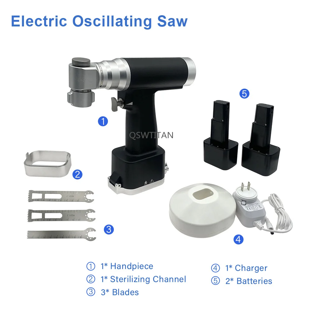 Imagem -02 - Serra Elétrica Oscilante para Osso Cortar Broca Óssea Cirurgia do Trauma Instrumento Cirúrgico Ortopédico