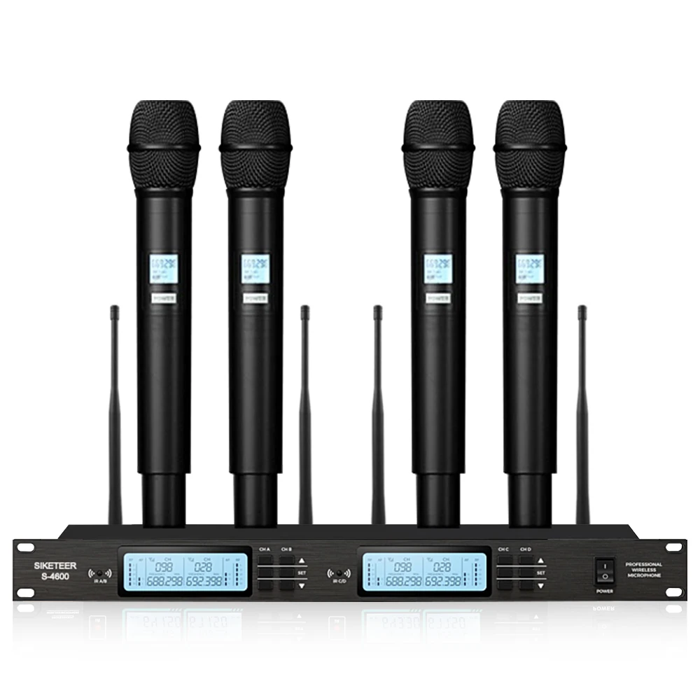 Professional Wireless Handheld Microphone for Stage Performance Audio Recording School Church Outdoor Party Wireless Microphone