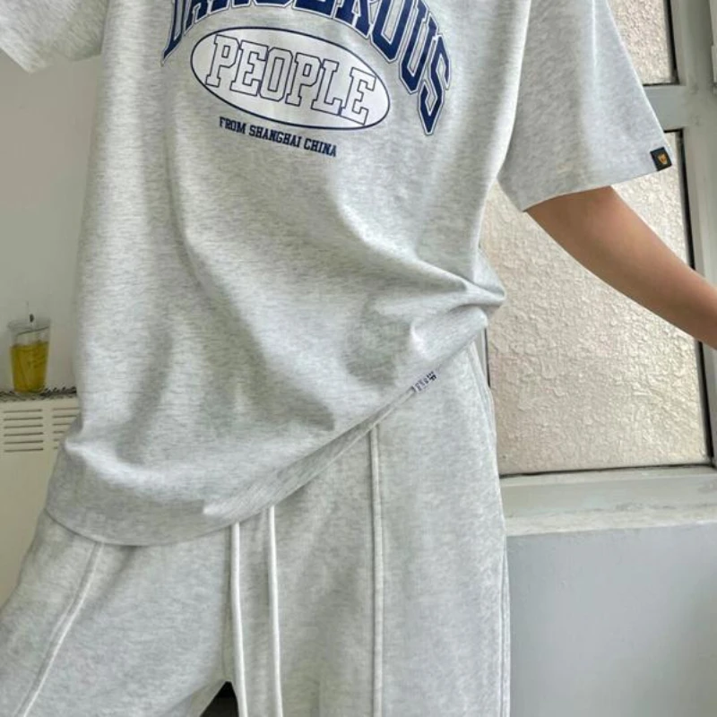 QWEEK Grey Jogger Pants Women Hip Pop Oversize Baggy Sweatpants Harajuku Solid Trousers Korean Dongdaemun 2023 Autumn