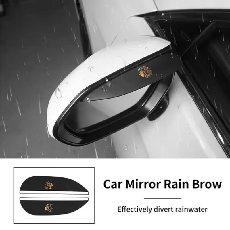Cartoon Lion Rearview Mirror Rain Shield for Car, Reflective Mirror Rain Guard, Reversing Mirror Rain Protection