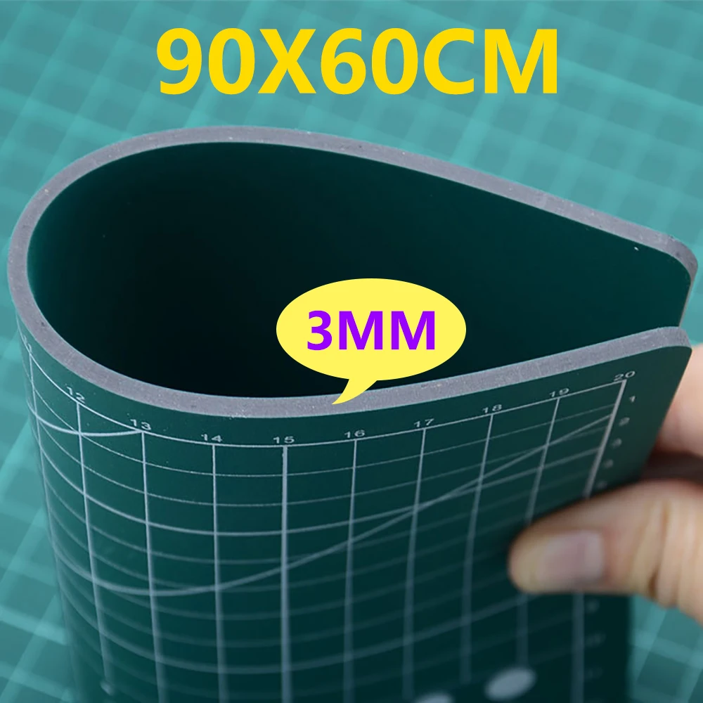 

Самовосстанавливающийся ПВХ-коврик для резки A1 90x60 см, 3 мм, 3-слойная не повреждающая поверхность для шитья, квилтинга, рукоделия, резки бумаги