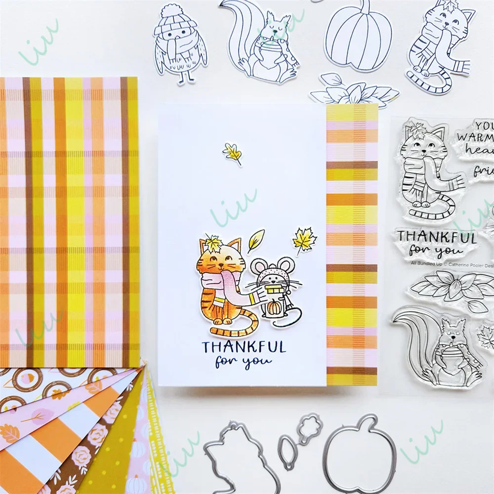 2025 أغسطس جديد قطع معدنية يموت Stamps بها بنفسك ألبوم التقويم الديكور اليدوية تحية حدود الخريف فاينز للمستطيلات