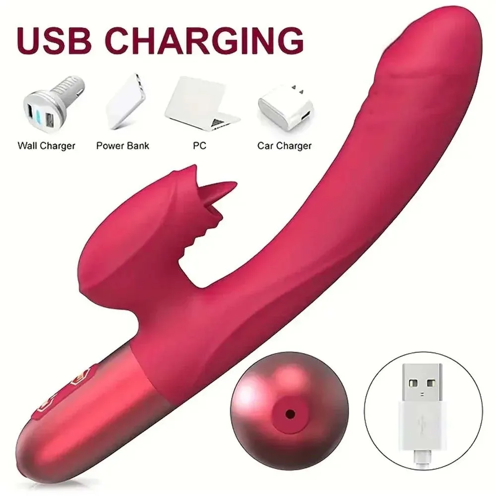 Powerful Vibrator for Women with Tongue Licking Clitoris Stimulator Female Masturbation G Spot Dildo Adults Goods Sex Toys 18+ - Image 5