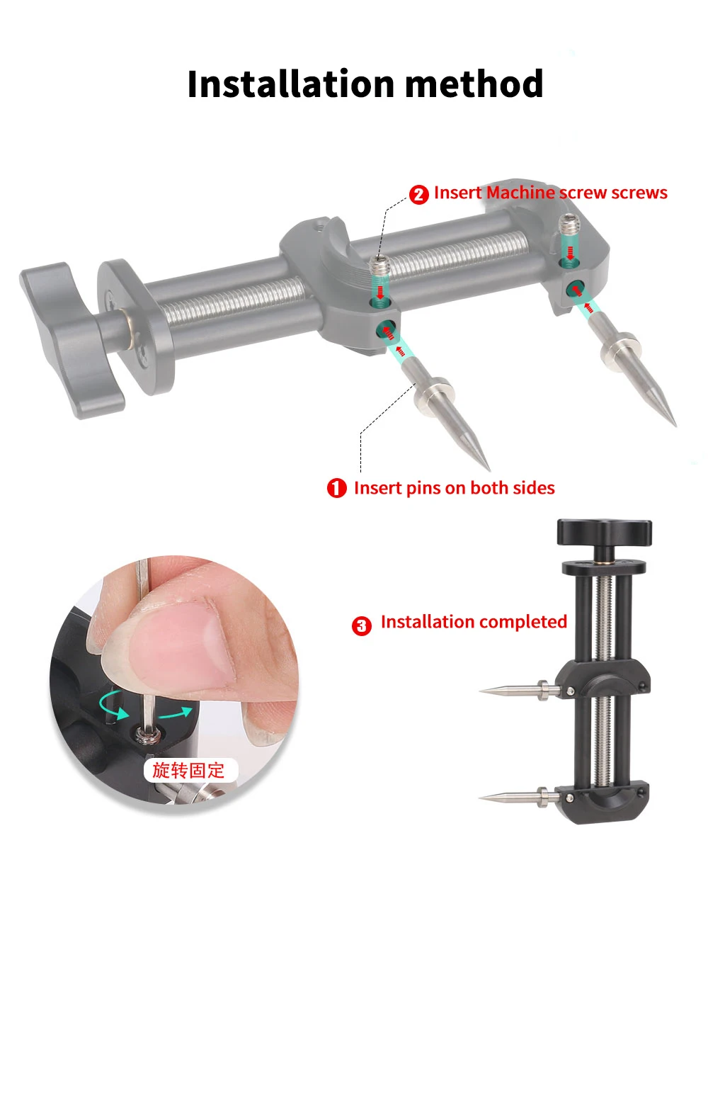 Universal-Objektiv reparatur werkzeug Multifunktion objektiv Filter rings chl üssel Schraubens chl üssel offenes Werkzeug Aluminium legierung für 25mm-100mm Kamera objektiv – Detail 14