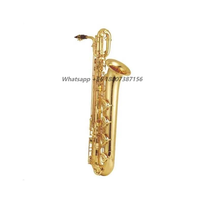 

Sinomusik Wholesale China Factory Made Professional Sax Golden Baritone Saxophone Brass Material Woodwind Musical Instrument