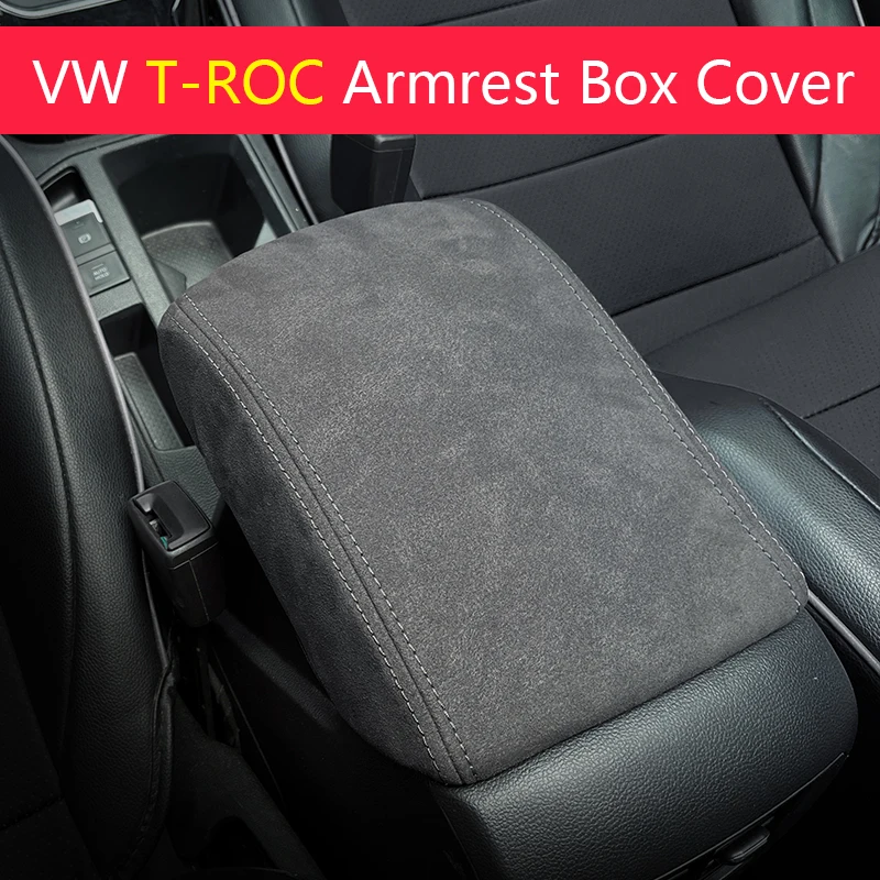 Armrest box protective Cover For VW T-roc Troc 2019 2020 2021 2022 2023 Volkswagen Accessories Cushion Support Box Armrest Mat