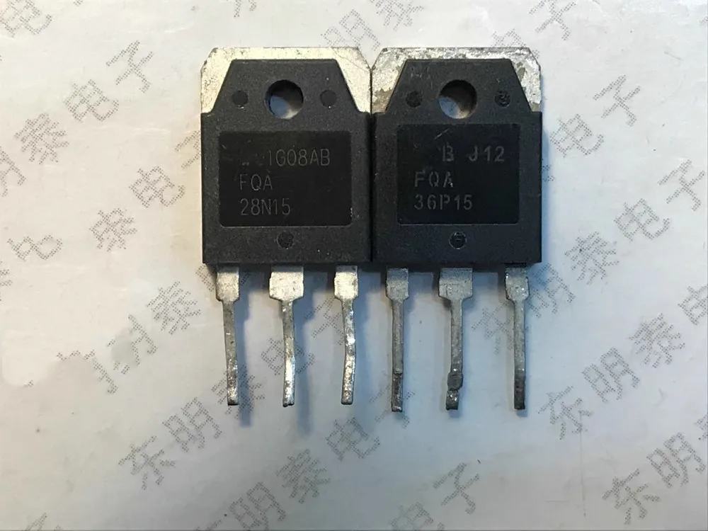 

Используется 2 шт./Лот FQA36P15 FQA28N15 1 пара MOSFET P-CH 150 В 36A 33A TO-3P Оригинальная разборка