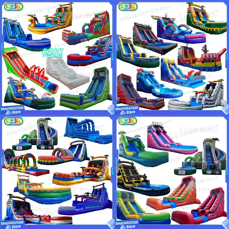 Moonwalks Blow up Commercial Waterslide Pool Blow up Inflatable Water Slide for Kid Big Adult Large