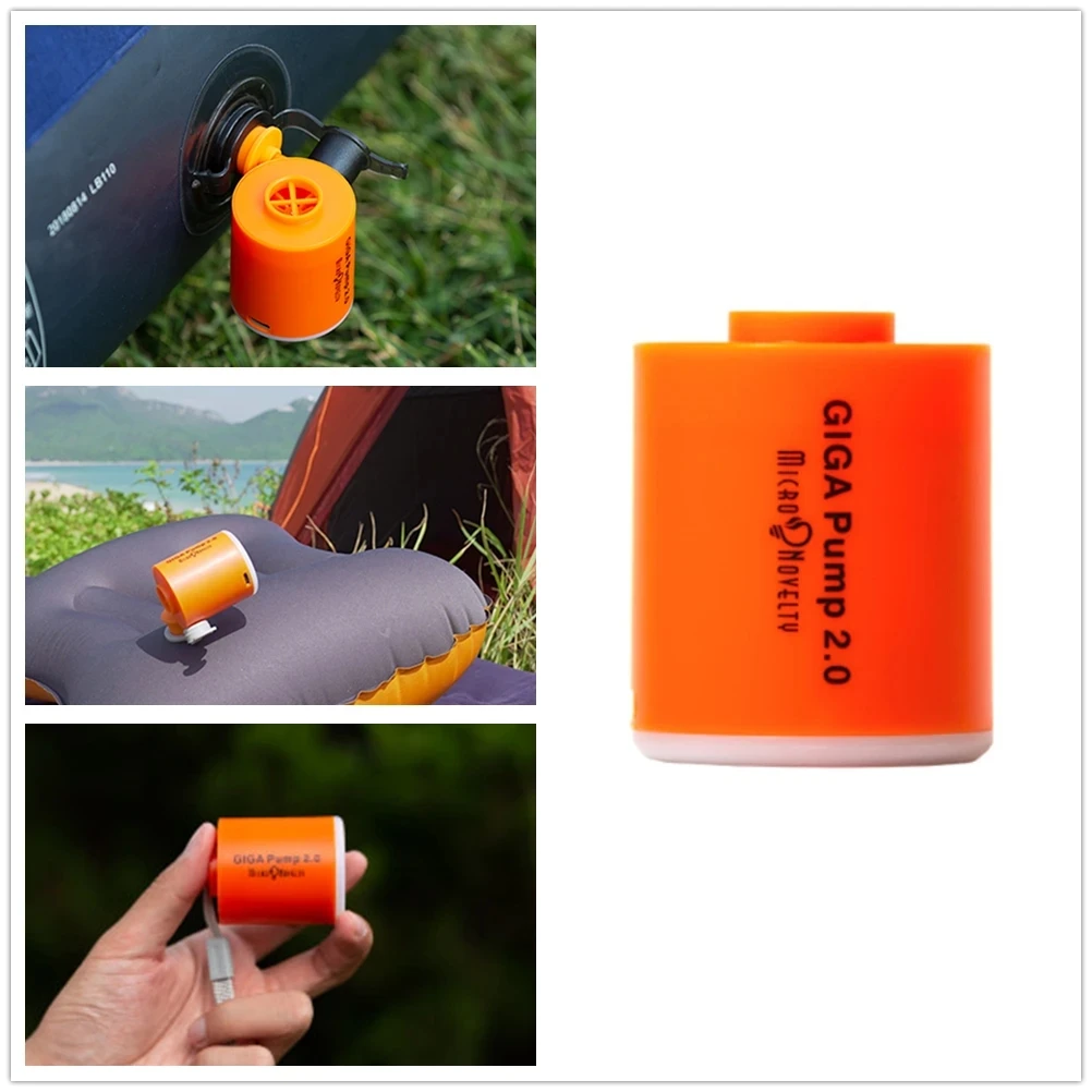 

Camping Mini Air Pump For Mattress Mat Camp Outdoor Portable Electric Inflator Swimming Ring Vacuum Pump with 5 Nozzles GIGA Pum