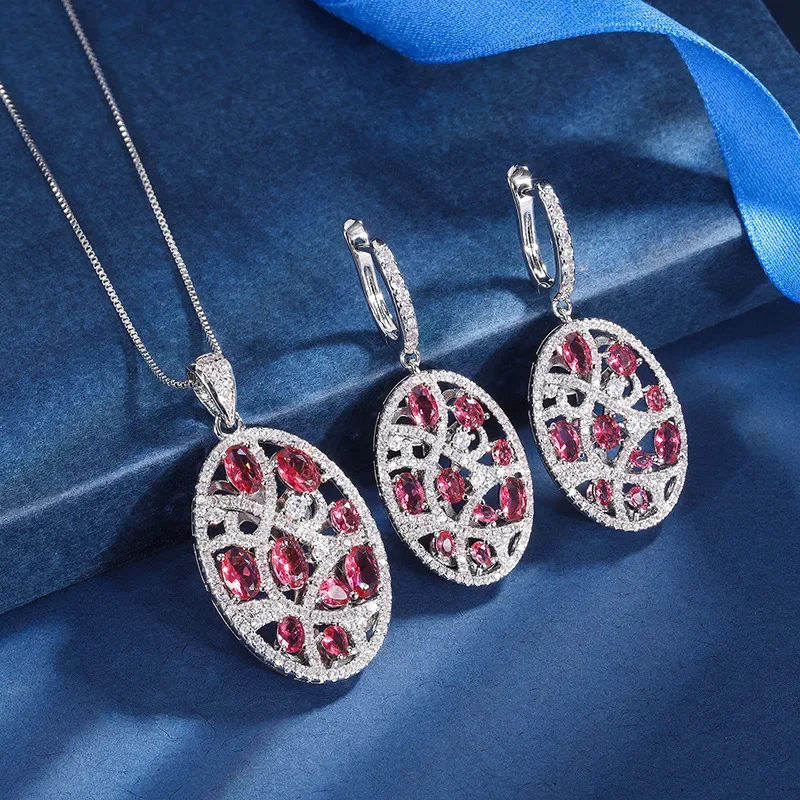 Jewelry Korean Style Temperament Women's Earrings Colorful Treasure Earrings Pendant Inlaid with Colorful Treasure Dan Shape