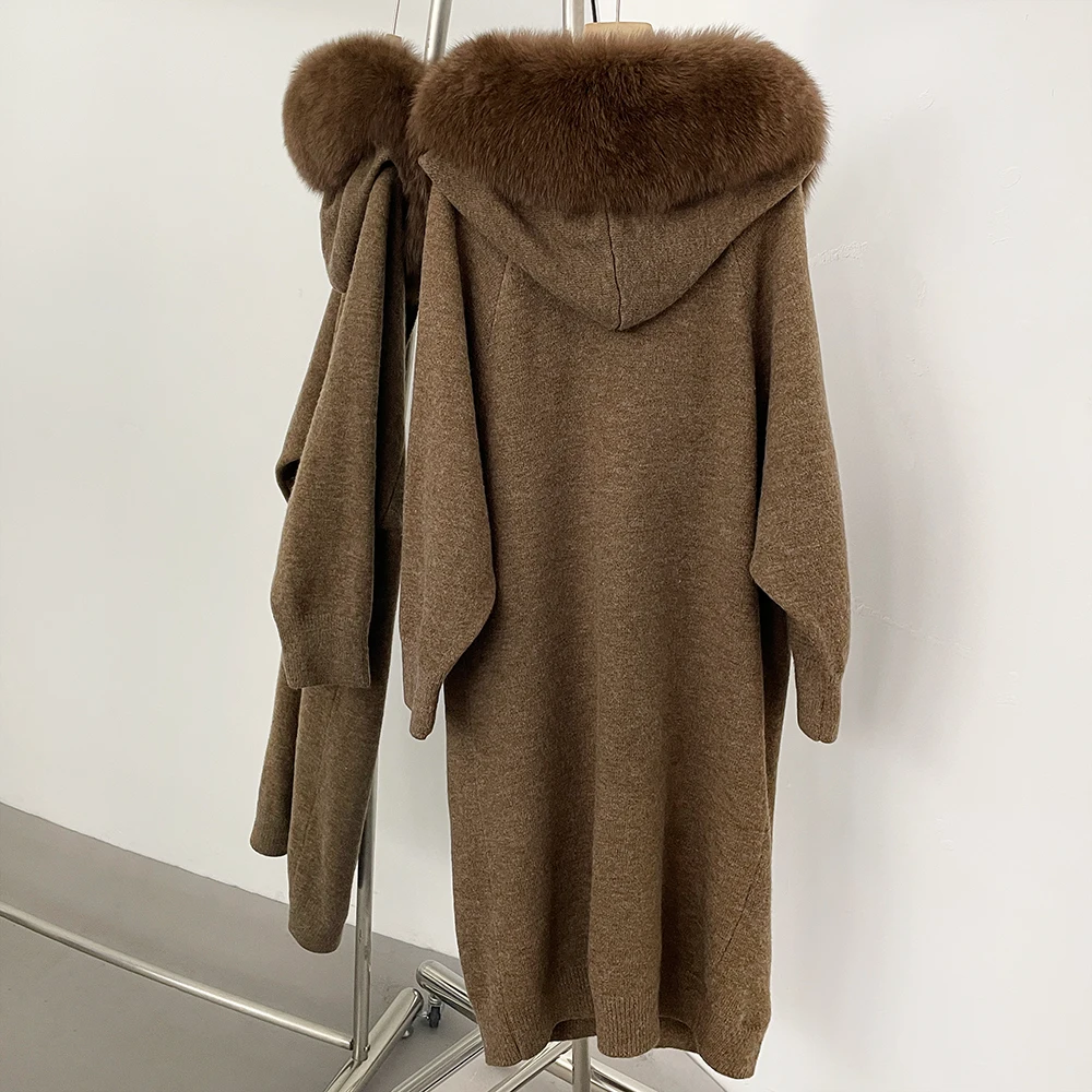 الواقع الفراء طوق المرأة الخريف سترة اقتصاص سترة سترة مقنعين الربيع Hot البيع تريكو الفراء الحقيقي سترة السيدات #4