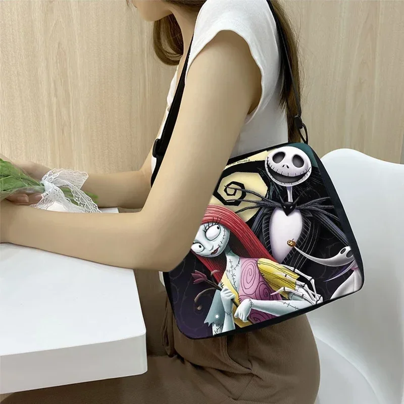 Disney The Nightmare Before Christmas Crossbody Bag for Women Jack Cartoon Large Capacity Shoulder Bags Trendy Underarm Bag Gift