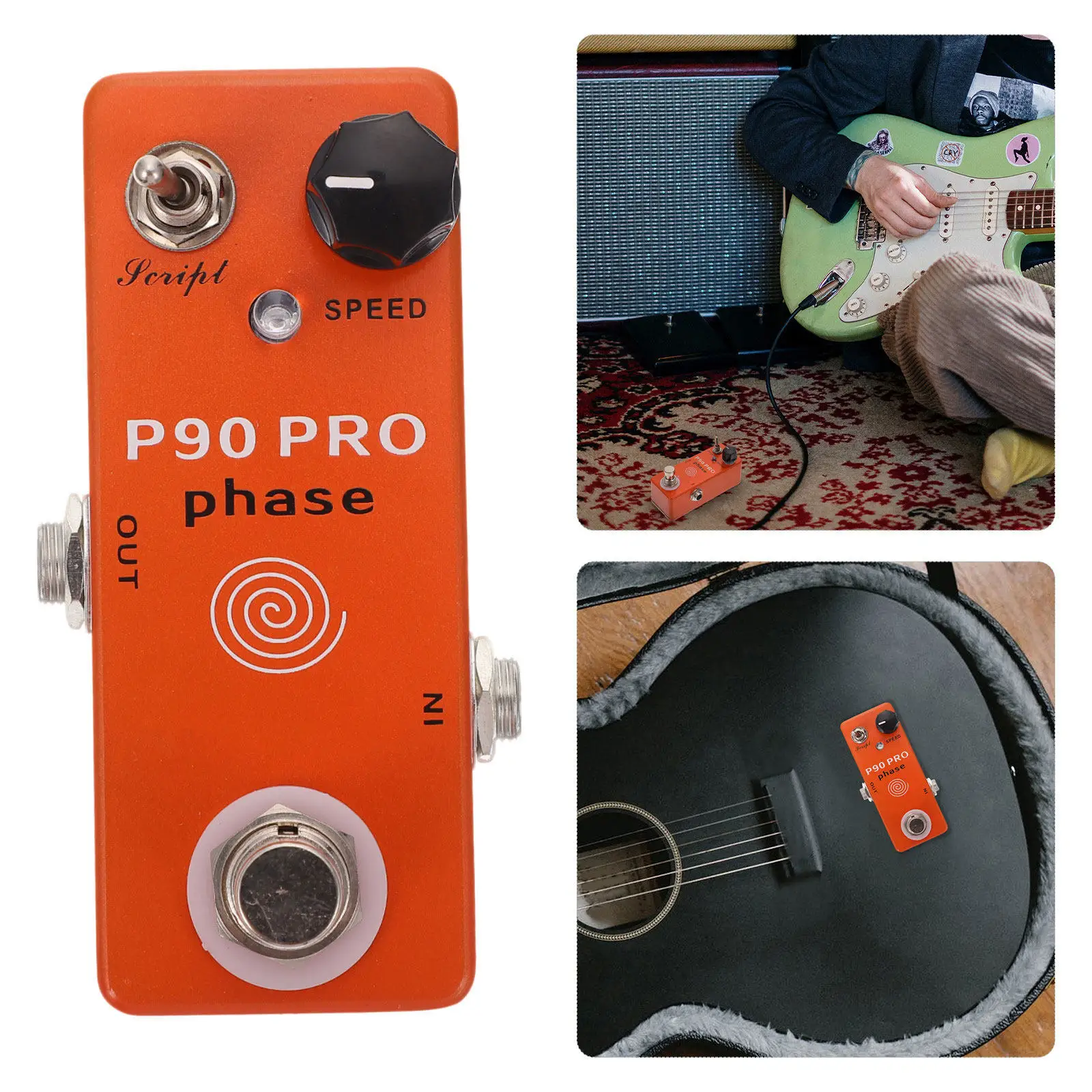 

1Pcs Premium Metal Guitar Phase Effector Compact Mini Guitar Effect Processor Lightweight Portable for Recording Live