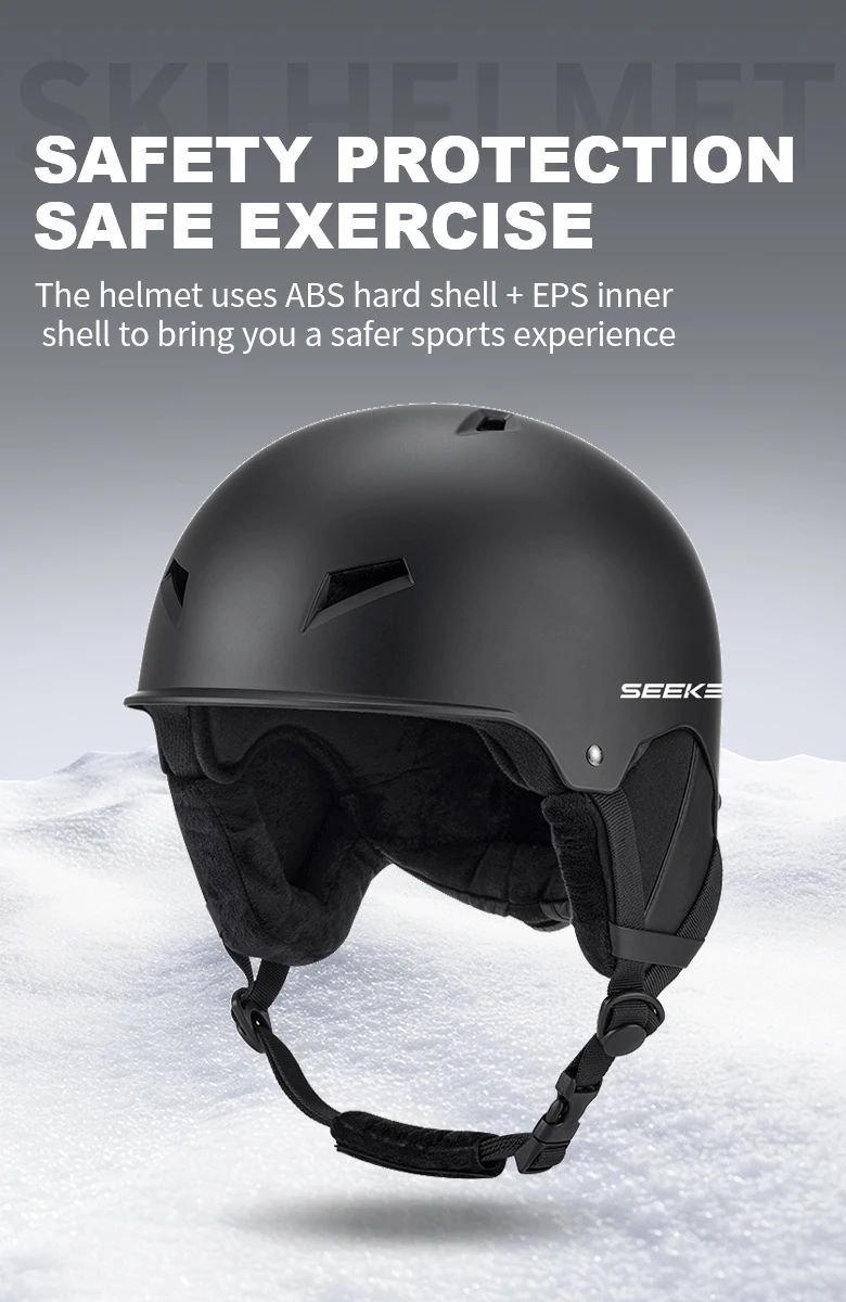 SEEKER Winter-Skihelm für Outdoor-Sportarten, Anti-Kollisions-Skihelm für Kinder und Erwachsene, Einzel- und Doppelbrett-Sicherheitsskihelm – Detail 1