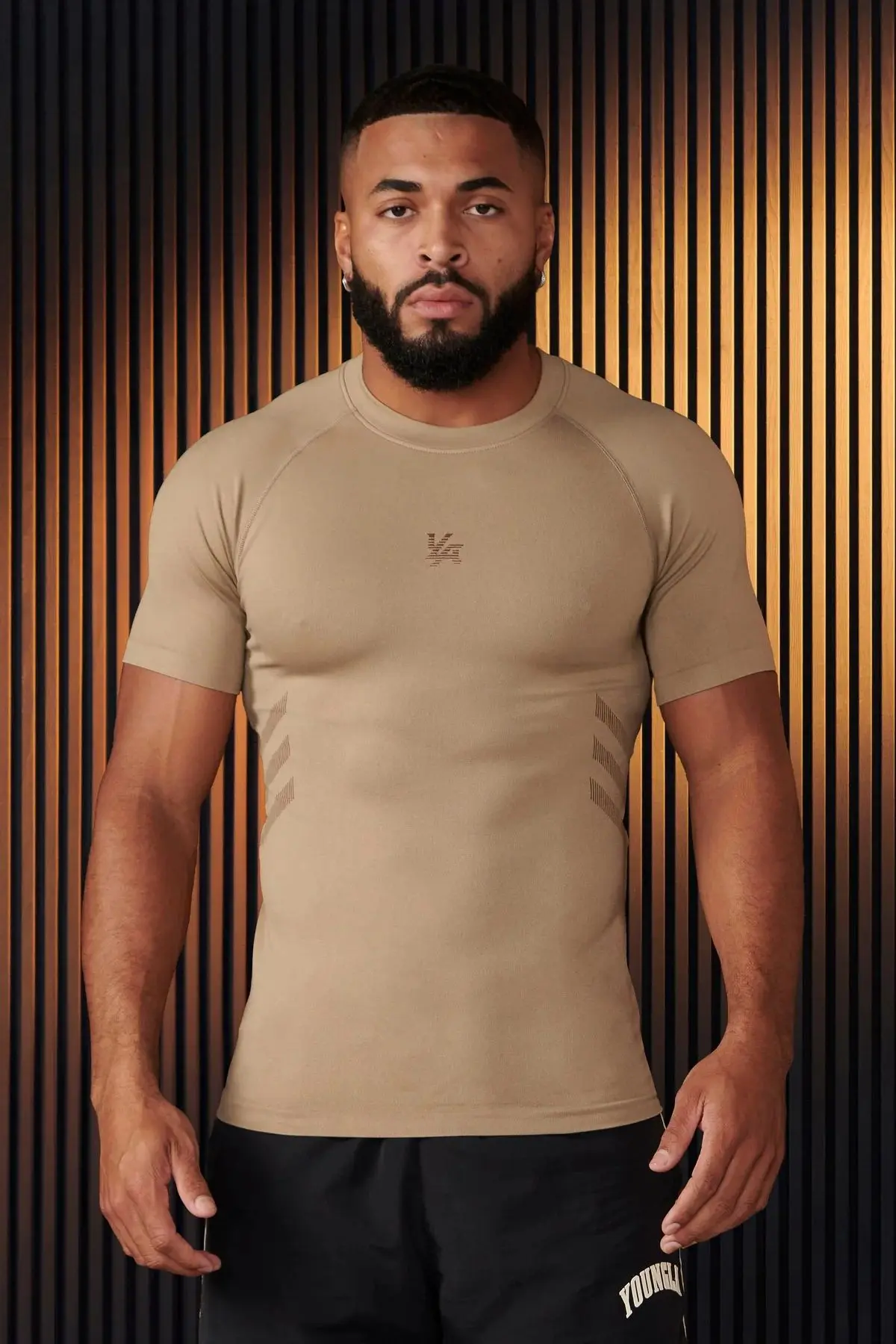 Men\'s T-shirt summer new gym fitness quick-drying breathable elastic round neck short-sleeved shirt