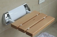 GAPPO Wall Mounted Shower Seats Solid Wood Folding Seat Bathroom Relax Chair  Stool Toilet   WY815