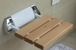 GAPPO Wall Mounted Shower Seats Solid Wood Folding Seat Bathroom Relax Chair Stool Toilet WY815
