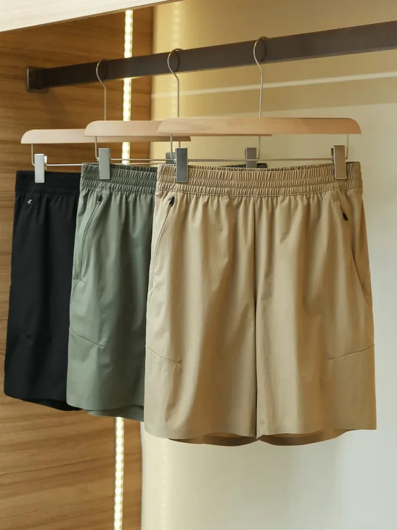 

Мужские спортивные брюки из ледяного шелка: легкие, быстросохнущие, охлаждающие, свободные, прямого кроя, длиной до колена