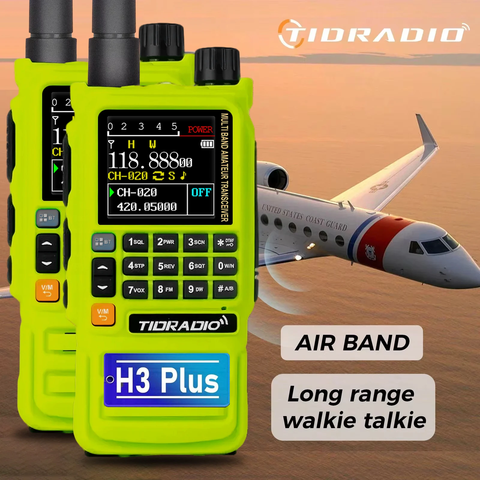 TIDRADIO H3 Plus Lange Afstand Walkie Talkies Draadloze Programmering Luchtband Lange Afstand Tweeweg Radio Frequentie Kopieerstation