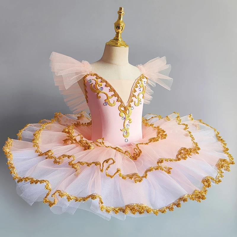 สาวบัลเล่ต์ชุดเด็ก Professional Swan Lake เสื้อผ้า Tutu ชุดเจ้าหญิง Leotard ปาร์ตี้บัลเล่ต์กระโปรง