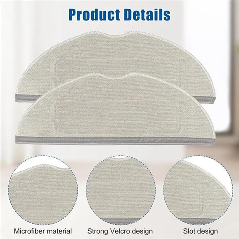 الترويج! مجموعة وسادات القماش الممسحة لـ Dreame Mova S10/Trouver S10/Mova S10 Plus/Trouver S10 Plus قطع غيار المكنسة الكهربائية 10P