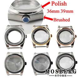 36mm 39mm Watch Case Polish Brush Sapphire Glass For NH35 NH36 ETA2836 Miyota 8215 8205 821A DG2813 3804 ETA2824 PT5000 Movement