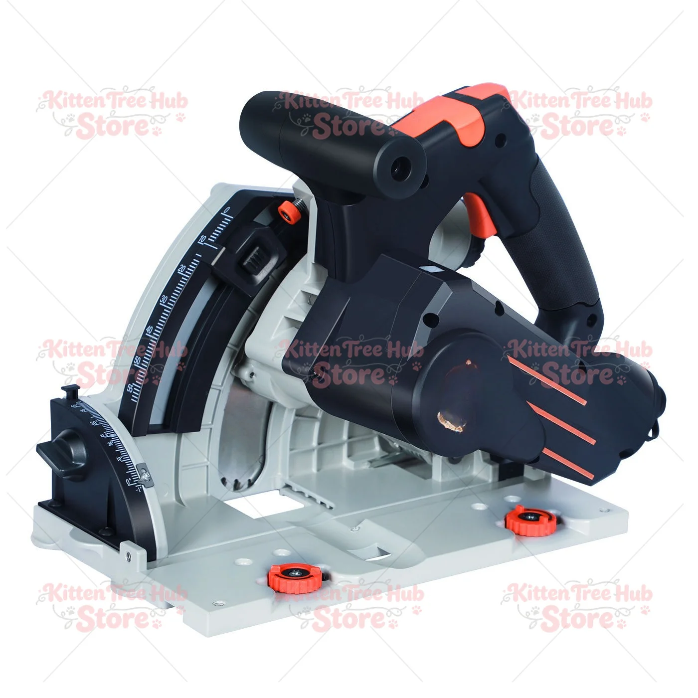 110V SJ-55 Brushless Track Saw 2KW 55mm Depth 6470RPM 6-Speed Plunge Saw for Wood Aluminum Plastic Dust Free with Quick Safety