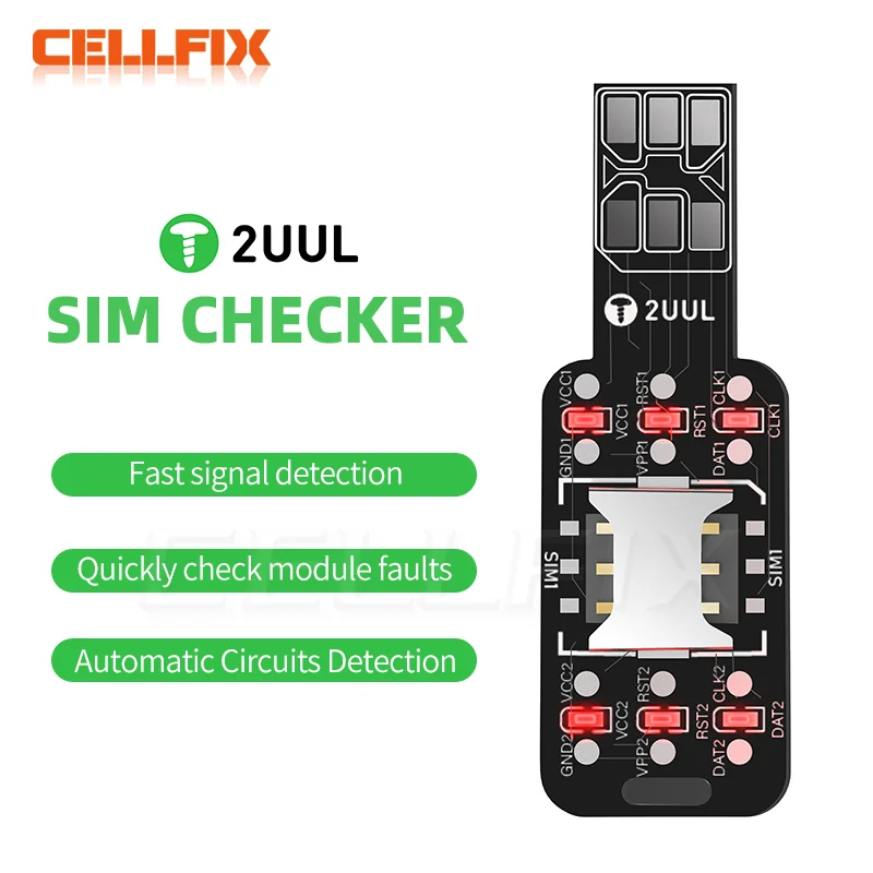 2UUL SIM CHECKER Quackly Test Various Dual-sim Devices Automatic Circuits Detection Fast Signal Detection for Cellphone Repair