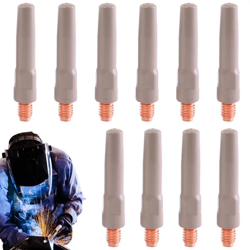 

Welding Nozzle 10PCS Replacement Parts Welding Nozzle Tip Non-Stick Coating Welding Torch Accessory Welding Torch Nozzle For