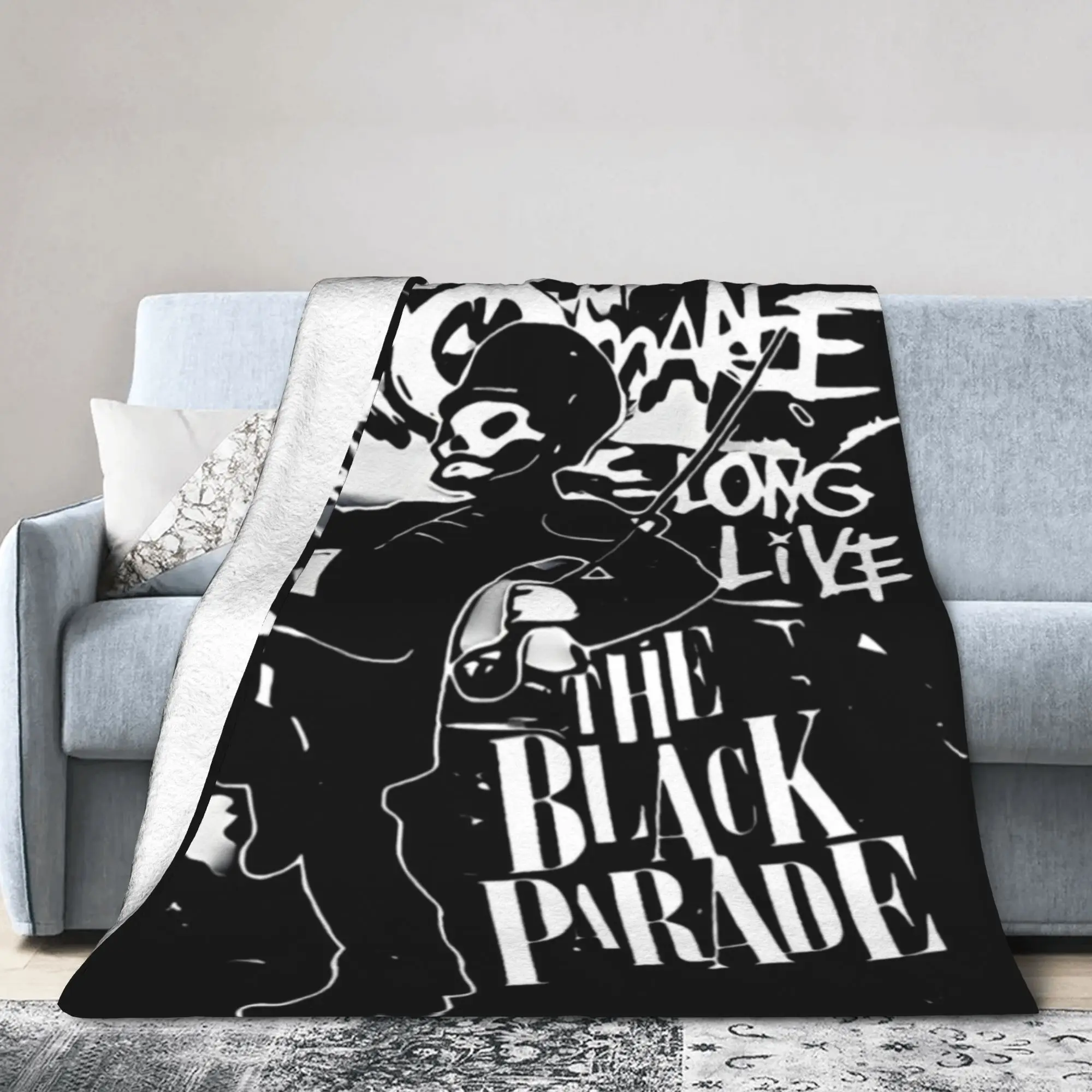 

Одеяла The Black Parade Tour My Chemical Romance Фланелевое потрясающее теплое одеяло для покрывала Зима