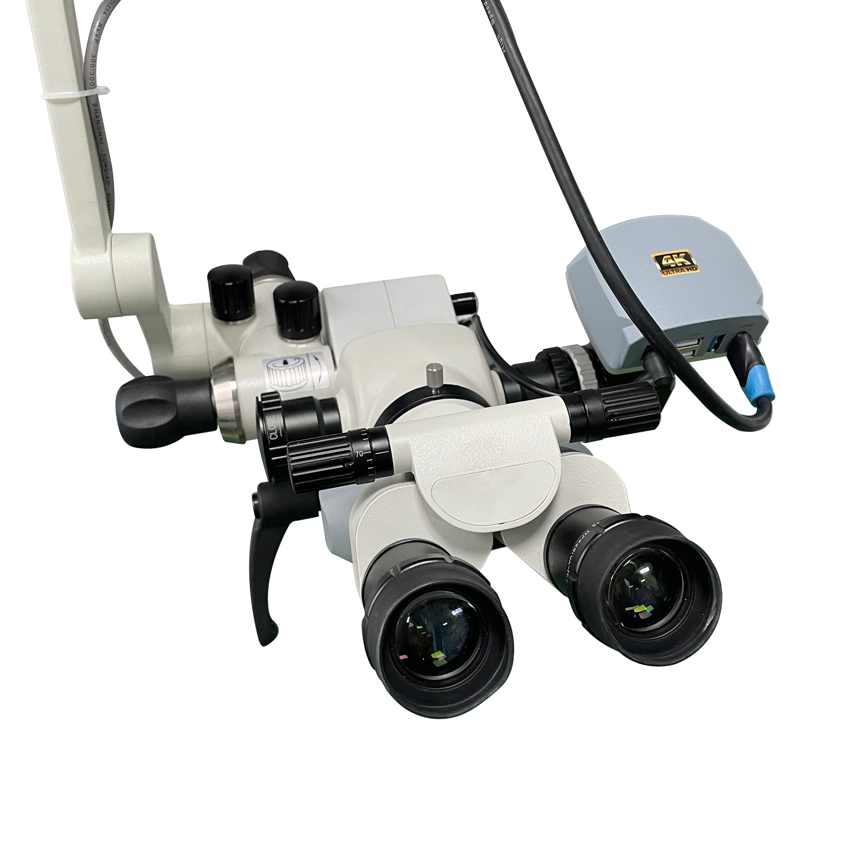 Dynamic Medical Surgical Microscope 10x Magnification Rotatable Foldable Binocular Tube 3.36x-20x Zoom Adjustable