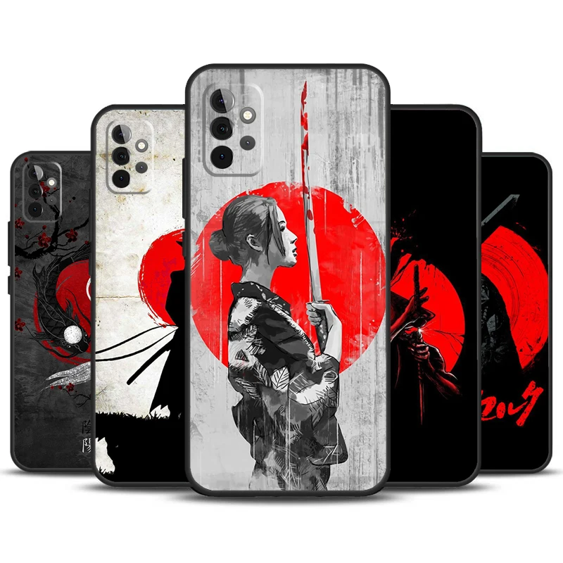 Red Sun Japanese Anime Cover For Samsung Galaxy A53 A33 A52 A32 A22 A12 A13 A23 A51 A71 A14 A34 A54 A15 A25 Case