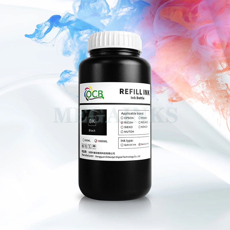 5PCS 1000ML GH 2220 LED UV Ink For Ricoh GH2220 Printhead Large Format Modified Printer Hard or Soft UV Ink  (Can specify color)