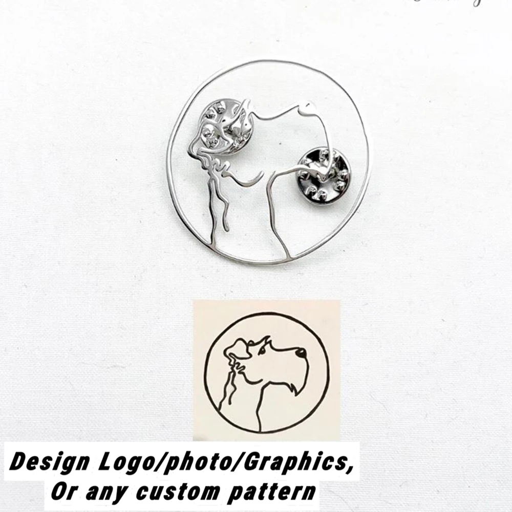 Logo brooch, children's painting brooch, personalized brooch, custom art brooch, hand-painted image brooch, mother's gift