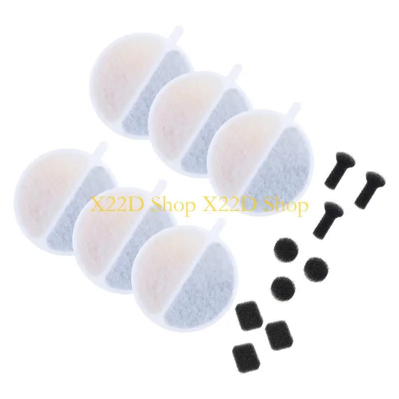 X22D 1set Drinking Fountain Cats Fountain Dogs Cats Filter Supplies Replace the Filter Activate Carbon Drinking Fountain